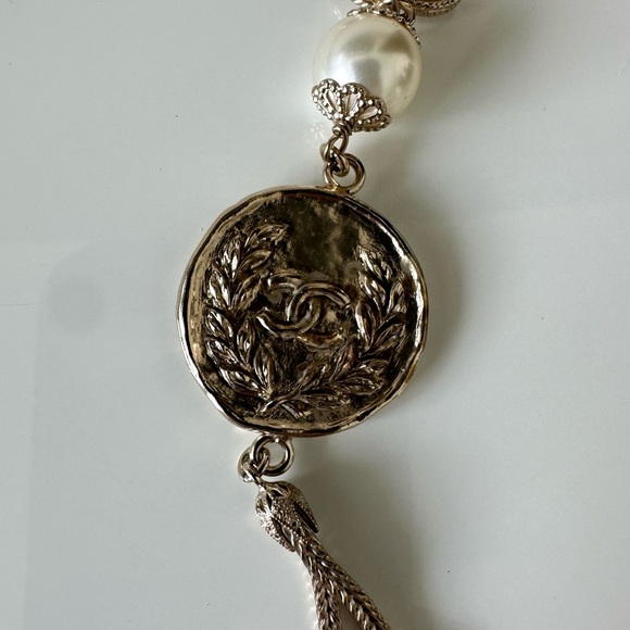 CHANEL long necklace with coins Authentic - Picture 8 of 10